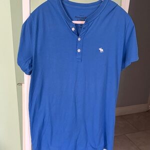 Abercrombie & Fitch Royal Blue Henley Shirt